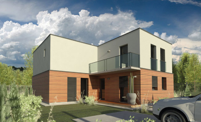Okna i drzwi balkonowe w projekcie domu, kuchnia 19 m², 4 sypialnie i 3 łazienki